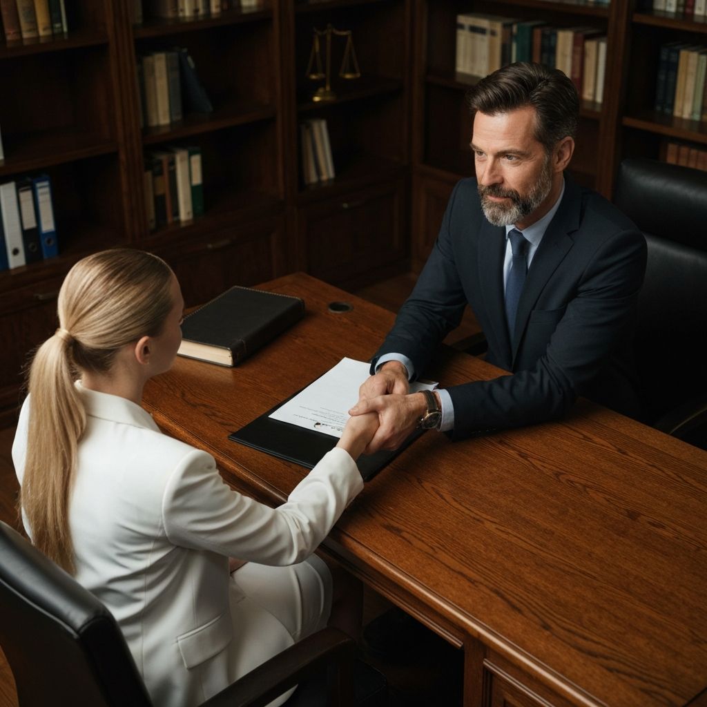 Advogado em reunião com cliente
