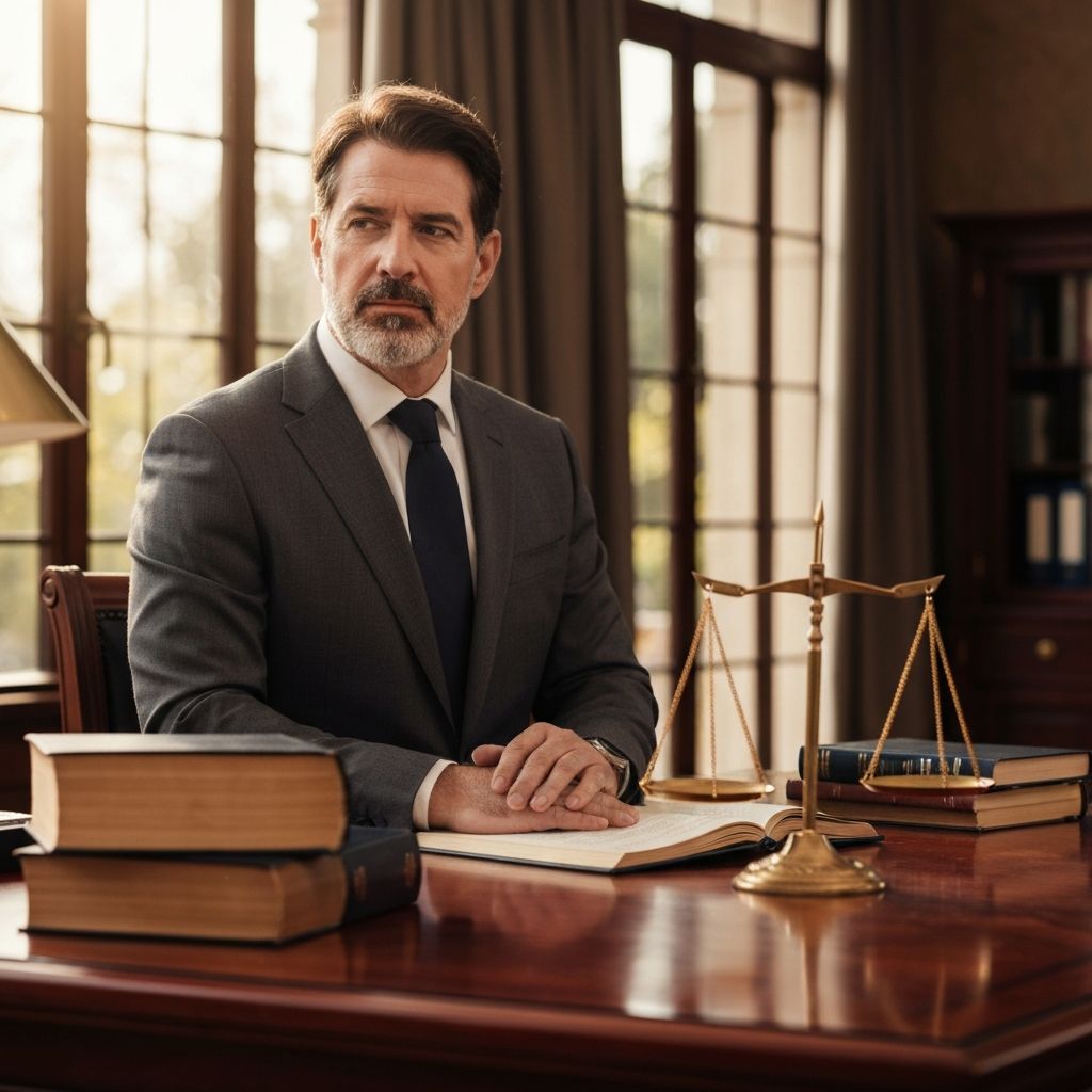 Advogado profissional em escritório